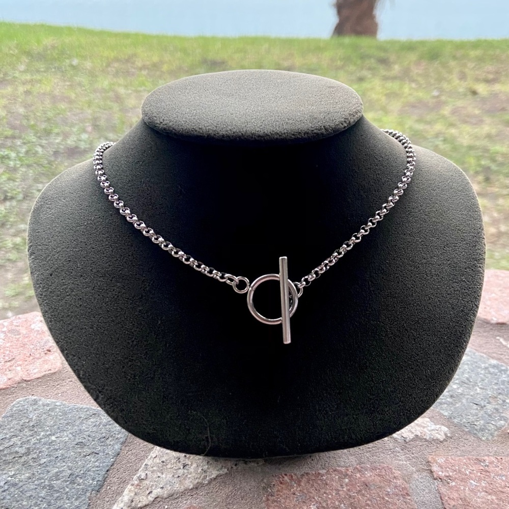 🔴clay & crystal quartz mushroom steel necklace - Picture 9 of 13